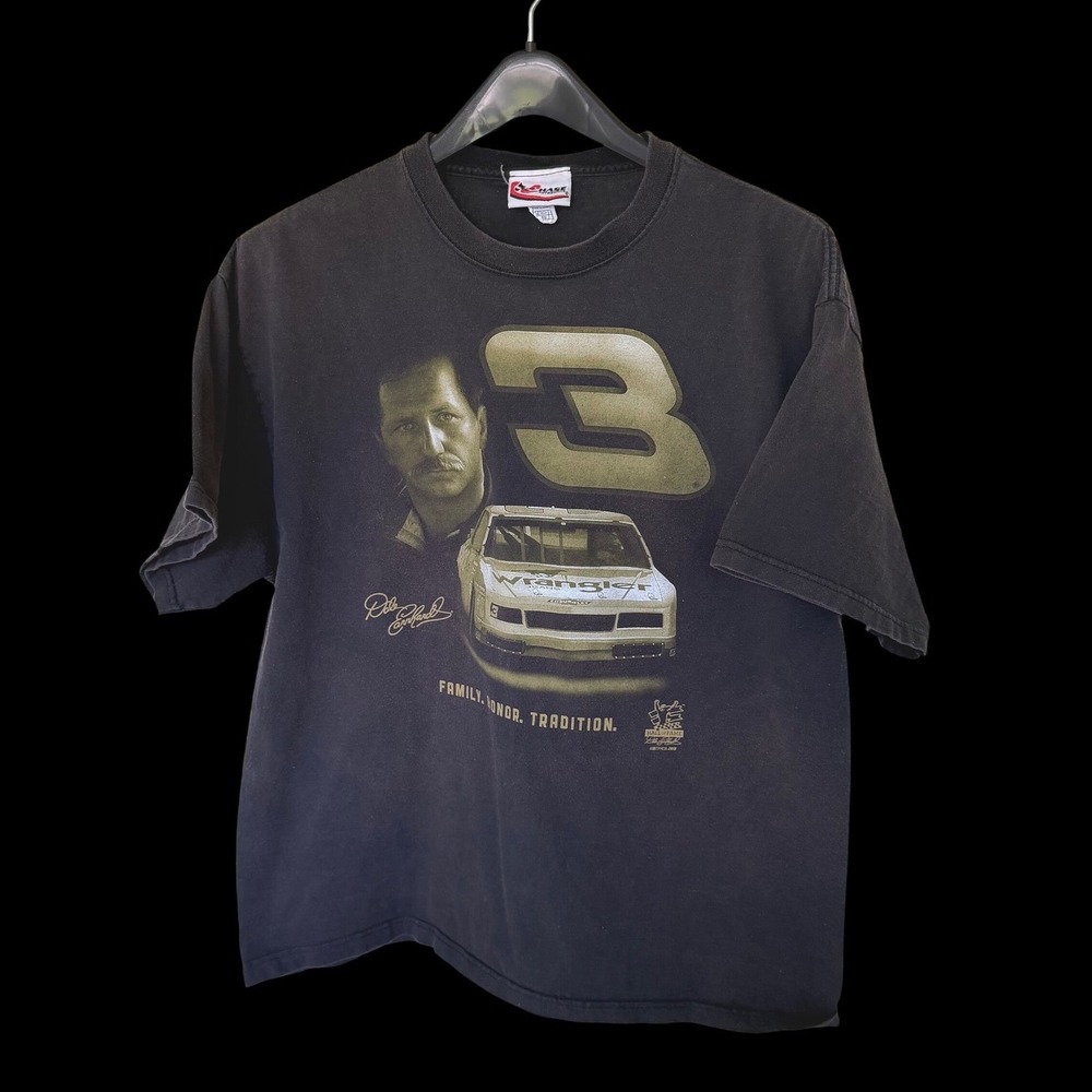 Chase Authentics Dale Earnhardt Sr Jr NASCAR Hall of Fame T-Shirt Black XL
